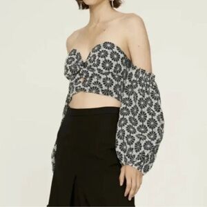 Bardot Kaela Broderie Anglaise off the shoulder top